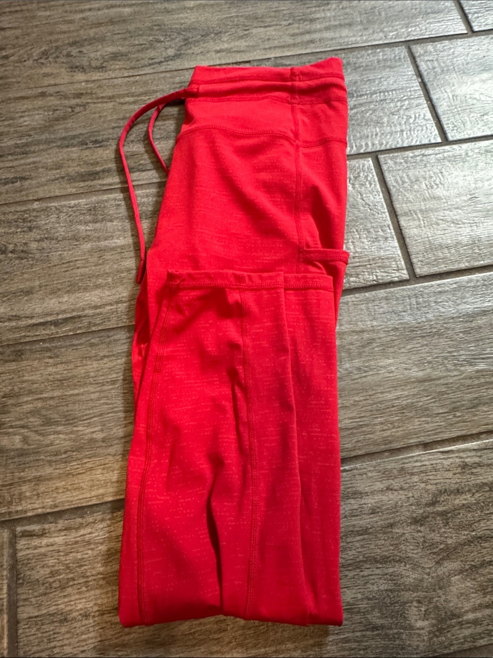 Zyia-Red women’s Leggings with Side Pocket